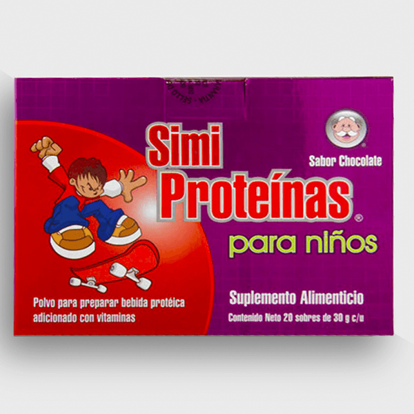 SIMIPROTEINAS PARA NIÑOS SABOR CHOLOLATE POLVO PARA PREPARAR BEBIDA 20 SOBRES