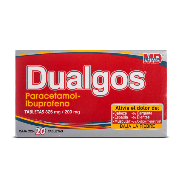 PARACETAMOL/IBUPROFENO 325MG/200MG 20TABLETAS
