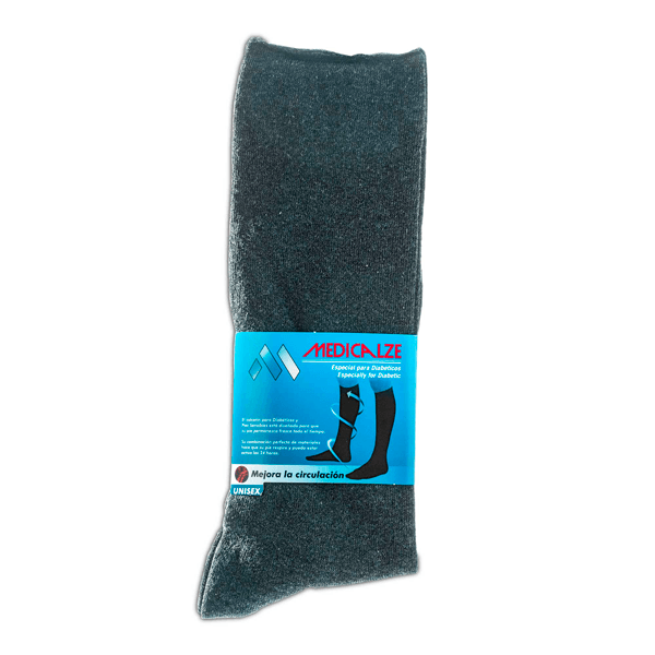 CALCETIN PARA DIABETICO COLOR GRIS UNISEX 1 PAR
