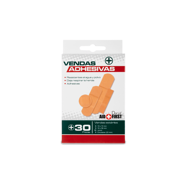 VENDAS ADHESIVAS (VARIOS TAMAÑOS) 30 PIEZAS