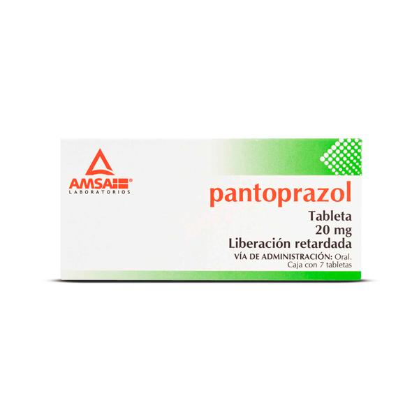 PANTOPRAZOL 20 MG 7 TABLETAS LIBERACION RETARDADA