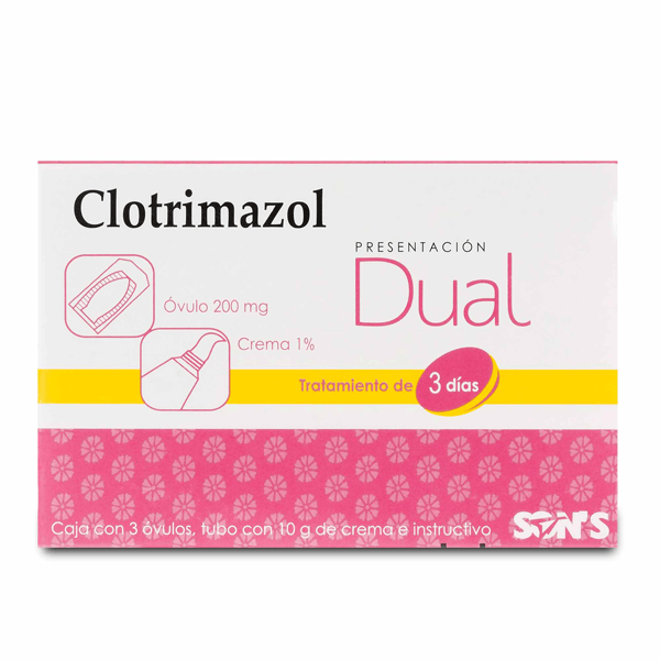 CLOTRIMAZOL DUAL (CREMA VAGINAL 10 GR/ 3 OVULOS)