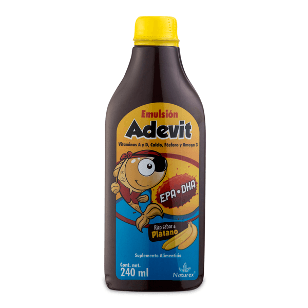 ACEITE DE HIGADO DE BACALAO EPA / DHA SABOR PLATANO 240 ML 1 PIEZA