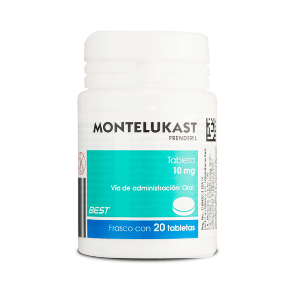 MONTELUKAST 10 MG 20 TABLETAS