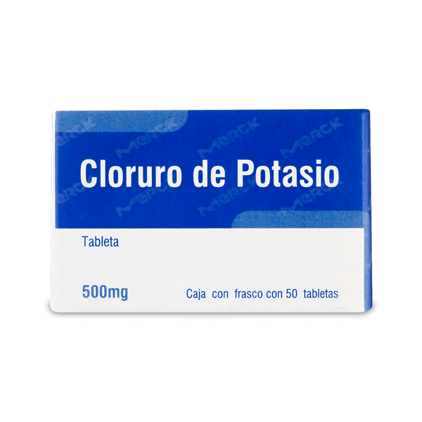 CLORURO DE POTASIO 500 MG 50 GRAGEAS
