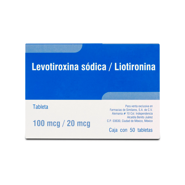 LEVOTIROXINA SODICA / LIOTIRONINA 100/20MCG 50 TABLETAS