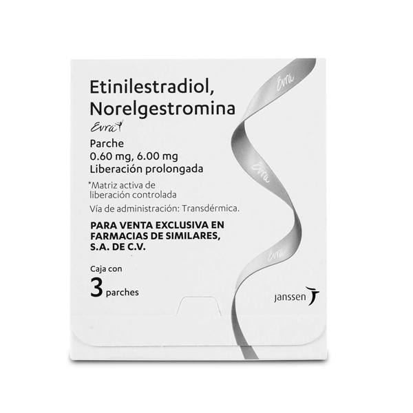 NORELGESTROMINA / ETINILESTRADIOL 6.0/0.60MG PARCHES 3 PIEZAS