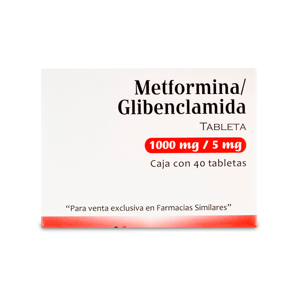 METFORMINA / GLIBENCLAMIDA 1GR/5MG 40 TABLETAS