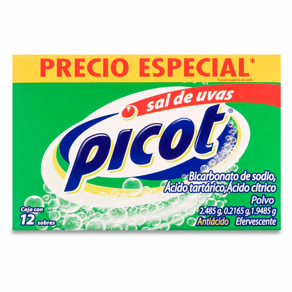 SAL DE UVAS PICOT BICARBONATO DE SODIO / ACIDO TARTARICO / ACIDO CITRICOPOLVO EFERVESCENTE 12 SOBRES