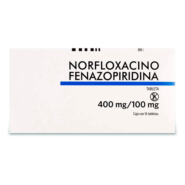 NORFLOXACINO / FENAZOPIRIDINA 400/100MG 16 TABLETAS ASOFARMA