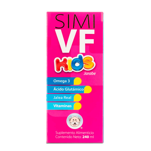 SIMIVF KIDS OMEGA 3 / ACIDO GLUTAMICO / JALEA REAL / VITAMINAS JARABE 240 ML 1 PIEZA