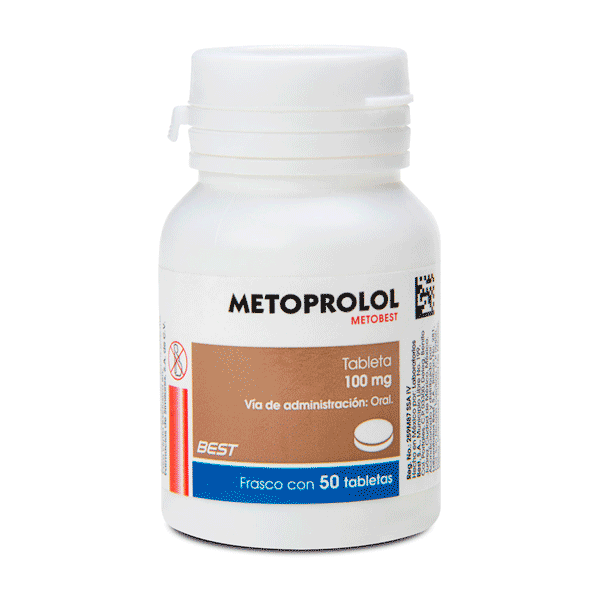 METOPROLOL 100 MG 50 TABLETAS