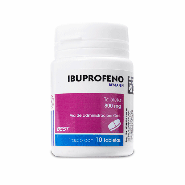 Tabletas Ibuprofeno 800mg 10 Unidades