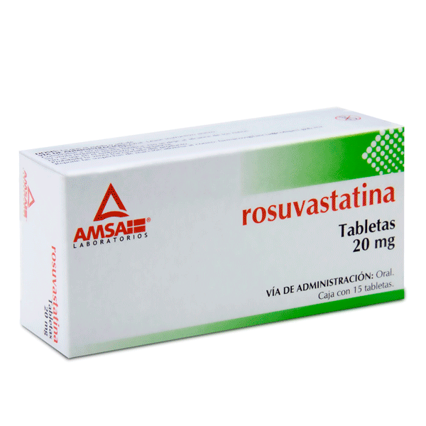ROSUVASTATINA 20 MG 15 TABLETAS