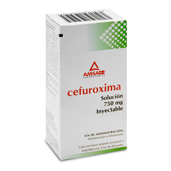 CEFUROXIMA  750MG/5ML SOLUCION INYECTABLE 1 AMPOLLETA