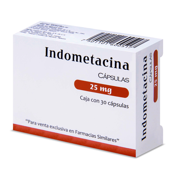 INDOMETACINA 25MG 30 CAPSULAS