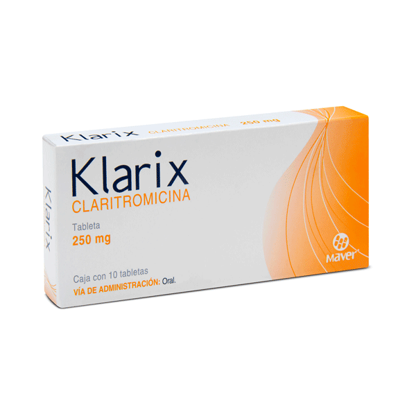CLARITROMICINA 250 MG 10 TABLETAS