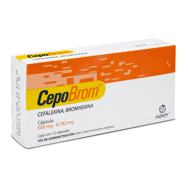 CEFALEXINA / BROMHEXINA 500/8.782MG 12 CAPSULAS