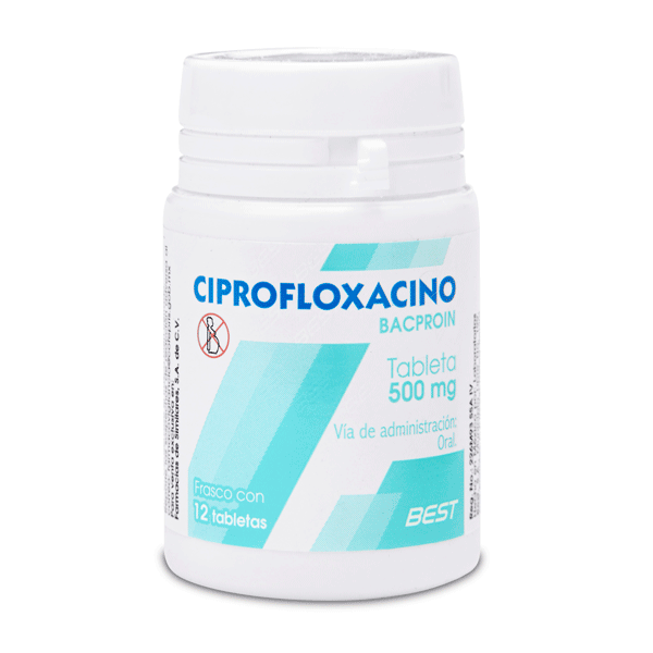 CIPROFLOXACINO 500 MG 12 TABLETAS