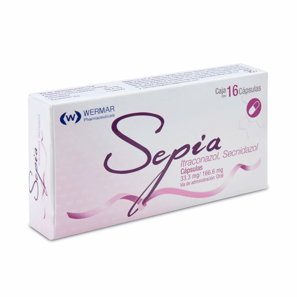 ITRACONAZOL / SECNIDAZOL 33.3/166.6 MG 16 CAPSULAS
