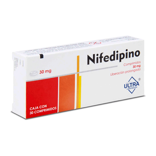 NIFEDIPINO 30 MG 30 COMPRIMIDOS LIBERACION PROLONGADA