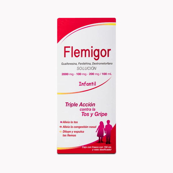 GUAIFENESINA 200 MG / FENILEFRINA 100 MG / DEXTROMETORFANO 200 MG INFANTIL SOLUCION 150 ML 1 PIEZA