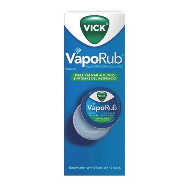 ALCANFOR / MENTOL / EUCALIPTO UNGÜENTO VICK VAPORUB 12 GR 1 PIEZA