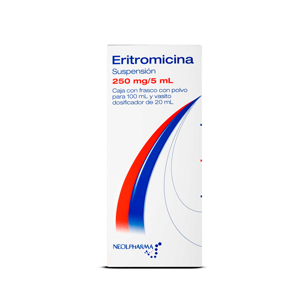 ERITROMICINA 250 MG SUSPENSION 100 ML 1 PIEZA