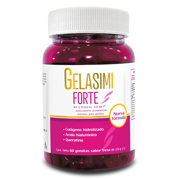 GOMITAS CON COLAGENO HIDROLIZADO ACIDO HIALURONICO GELASIMI FORTE ETERNAL SECRET 60 GOMITAS