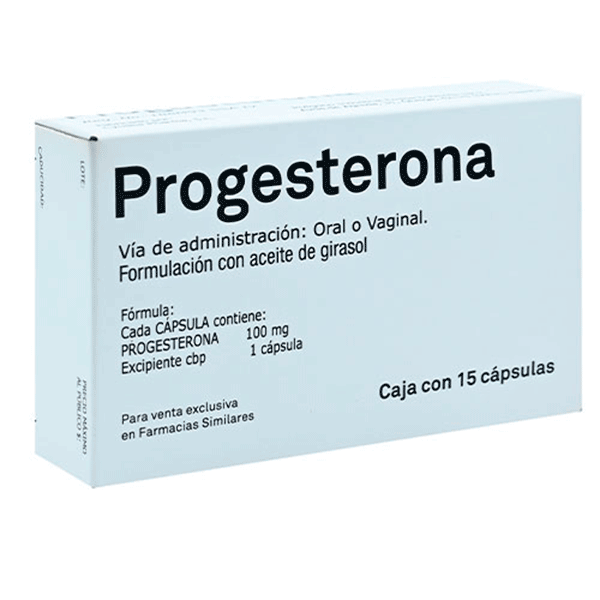 PROGESTERONA  100 MG ORAL / VAGINAL 15 CAPSULAS