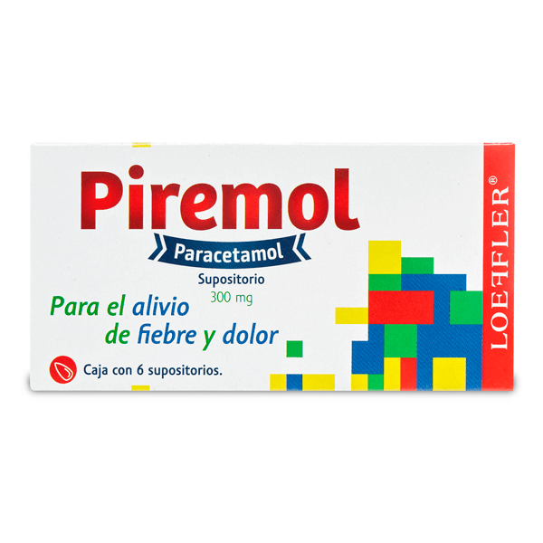 PARACETAMOL 300 MG 6 SUPOSITORIOS