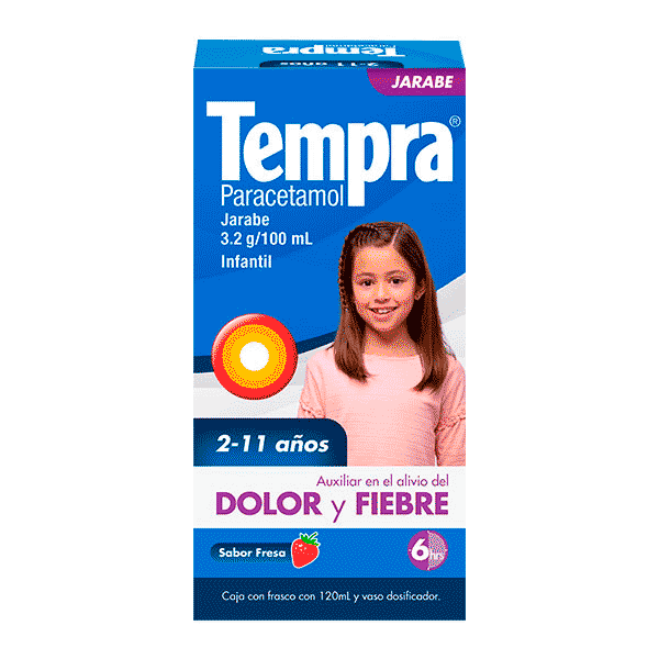 PARACETAMOL  3.2GR/100ML 120ML JARABE TEMPRA 1 PIEZA