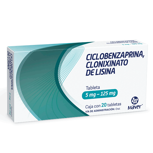 CLONIXINATO DE LISINA  / CICLOBENZAPRINA 125MG/5MG 20 TABLETAS