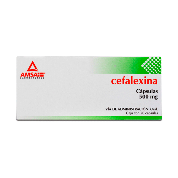 CEFALEXINA 500 MG 20 CAPSULAS