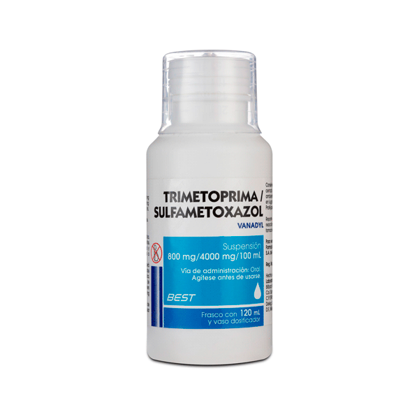 TRIMETOPRIMA/SULFAMETOXAZOL 800/4000MG SUSPENSION 120ML