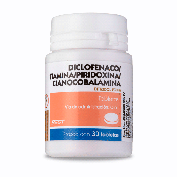 DICLOFENACO SODICO / VITAMINAS B1 / B6 / B12 30 TABLETAS