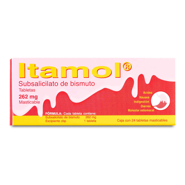 SUBSALICILATO DE BISMUTO 24 TABLETAS MASTICABLES