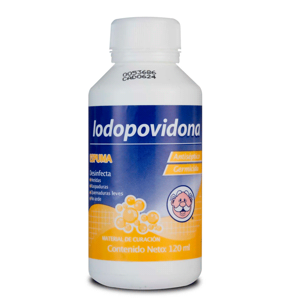 YODOPOVIDONA ESPUMA ANTISEPTICA 120 ML 1 PIEZA