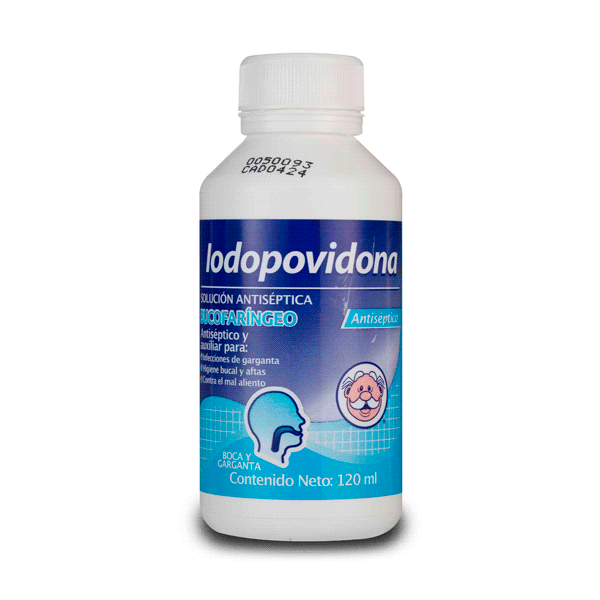 YODOPOVIDONA SOLUCION ANTISEPTICA BUCOFARINGEO 120 ML 1 PIEZA