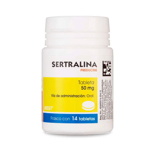 Tableta Sertralina 50mg Caja con 14 Tabletas