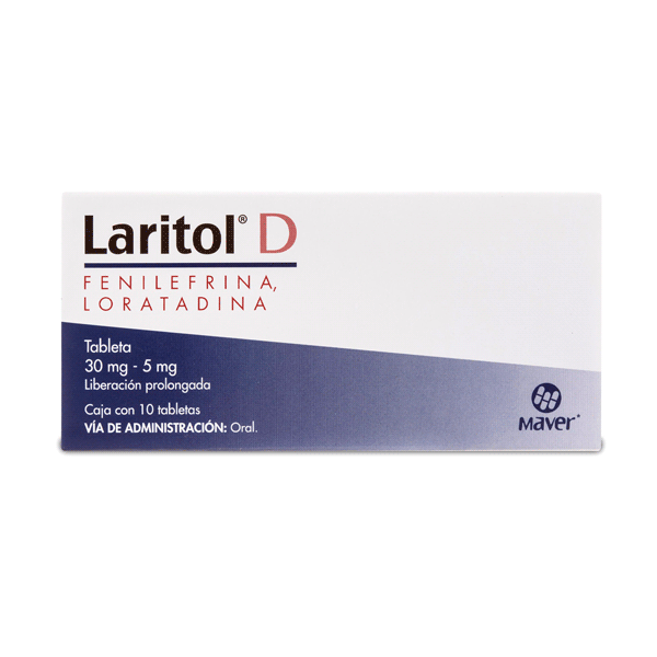 LORATADINA / FENILEFRINA  5/30 MG 10 TABLETAS LIBERACION PROLONGADA