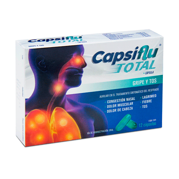DEXTROMETORFANO 10 MG/ PARACETAMOL 250 MG/ BROMFENIRAMINA 2 MG/ FENILEFRINA 5 MG 12 CAPSULAS
