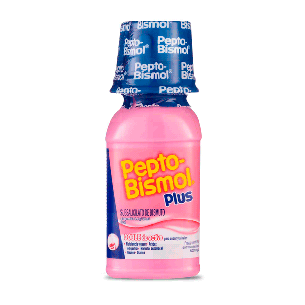 SUBSALICILATO DE BISMUTO SUSPENSION PEPTO BISMOL PLUS 118 ML 1 PIEZA