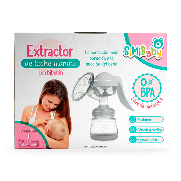 EXTRACTOR MANUAL PARA LECHE MATERNA SIMIBABY 1 PIEZA
