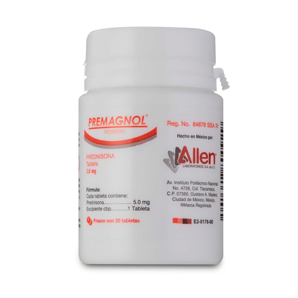 PREDNISONA 5 MG 20 TABLETAS