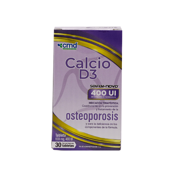 CALCIO / VITAMINA D3 600MG/400UI 30 TABLETAS