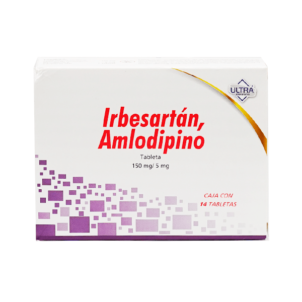 IRBESARTAN / AMLODIPINO 150MG/5MG 14 TABLETAS