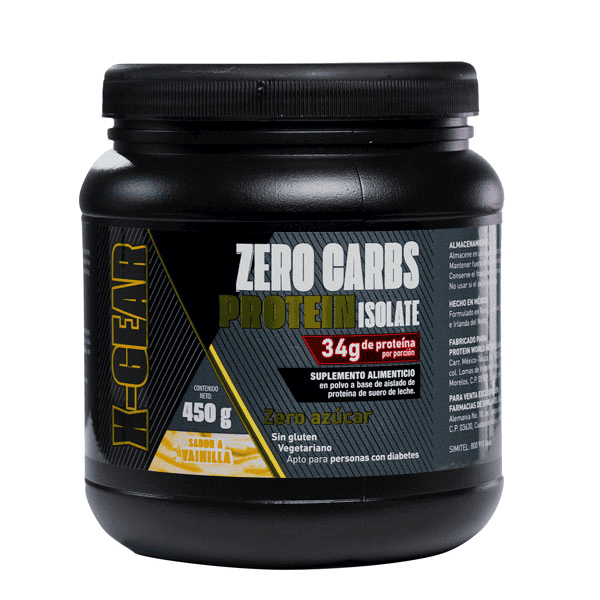 PROTEINA XGEAR ZERO CARBOHIDRATOS VAINILLA 450GR