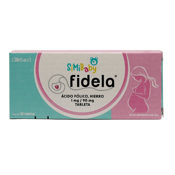 HIERRO / ACIDO FOLICO 90MG/1000MCG 30 TABLETAS