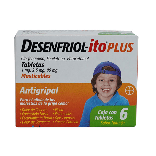 CLORFENAMINA/FENILEFRINA/PARACETAMOL 6 TABLETAS DESENFRIOL-ITO